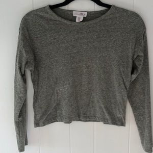 Cropped green long sleeve t shirt